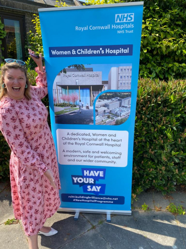 Cherilyn at new Women and Children's Hospital site